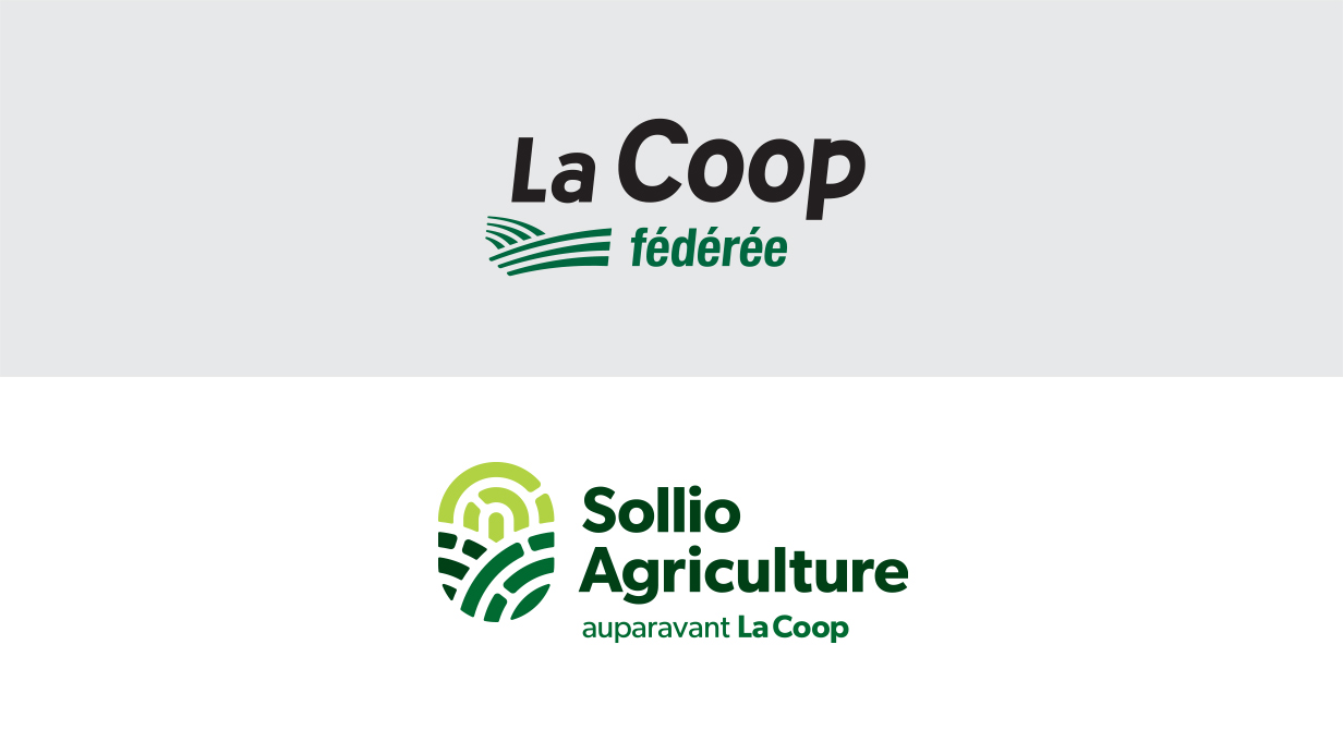 Les logos de Sollio Agriculture et de la Coop Fédérée