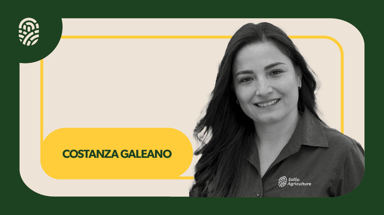 Portrait de Costanza Galeano, experte, stratégie d'affaires agricole chez Sollio Agriculture. 