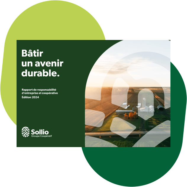 La couverture du rapport de responsabilité d'entreprise.